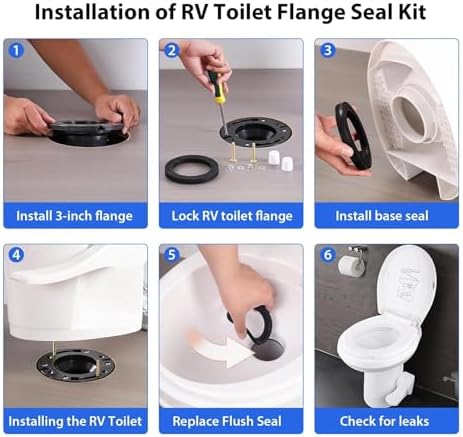 Wax Ring for Toilet RV Toilet Seal and 3’’ Socket Flange Kit, Compatible - Image 5