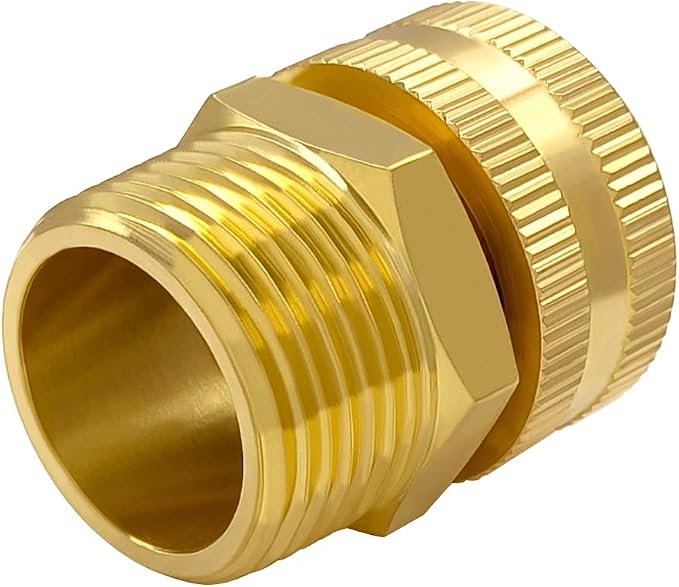 Hooshing 3PCS Garden Hose Adapter 3/4" GHT Male to Female Hose Connector | - Image 2