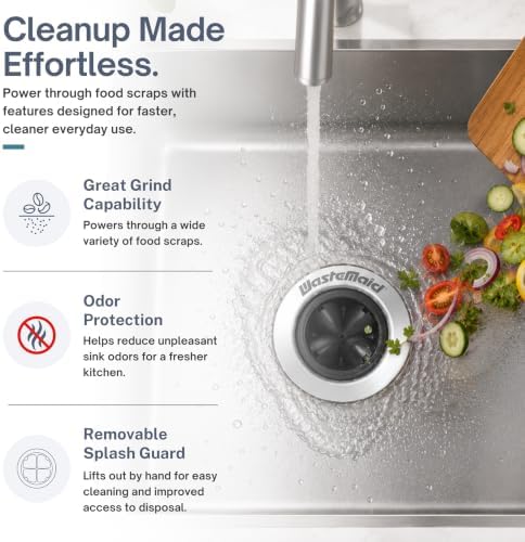 Waste Maid Garbage Disposal, Continuous Feed, 1/2 HP Economy - Image 2