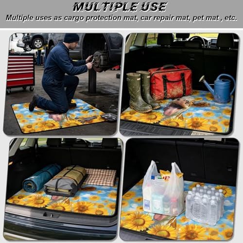 Cow Sunflower Heavy Duty Trunk Mat 29"x39" - Image 3