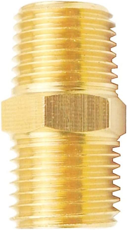 Joywayus 1/2" NPT Male Thread x 1/2" G Male Thread Brass Hex Nipple Fitting - Image 6