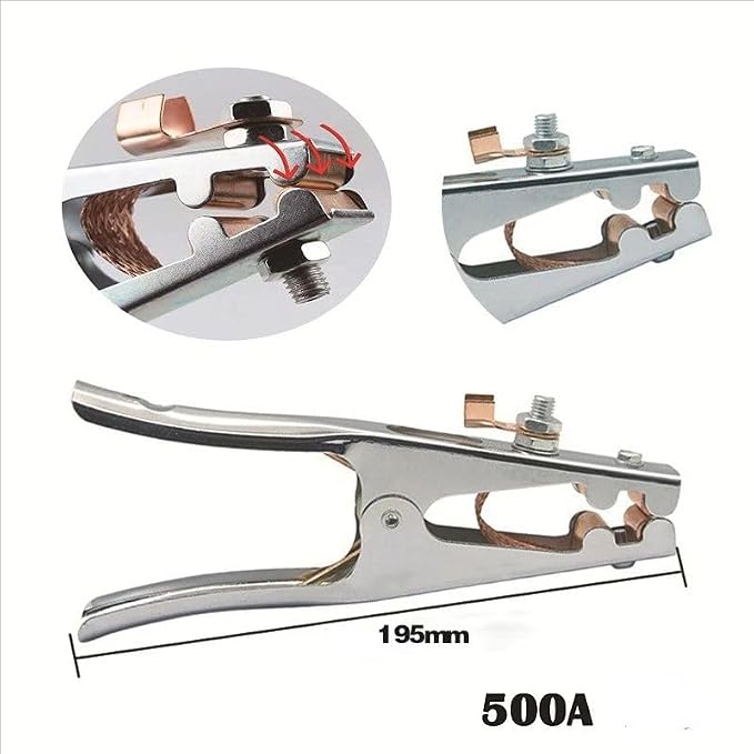 2pcs 300A/500A/800A Earth Ground Cable Clip Clamp Welding Manual Welder - Image 6