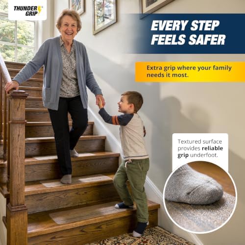 Clear Stair Treads Non-Slip Indoor 30" x 6" 15-Pack - Image 6