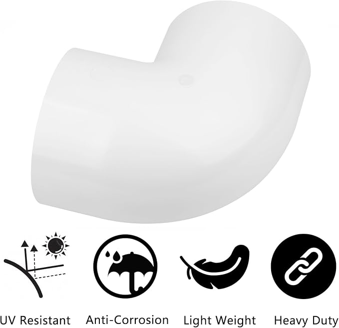 6 Inch 90 Degree Elbow 2 Way Right Angle PVC Pipe Fitting, Furniture Build - Image 4