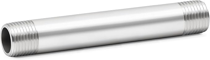 ChillWaves 304 Stainless Steel Pipe Fitting, Nipple Cast Pipe 1" NPT Male x 1" by VisittheCHILLWAVES