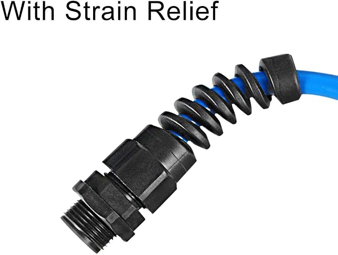 uxcell M12 Cable Gland Waterproof IP68 Nylon Joint Adjustable Locknut - Image 3