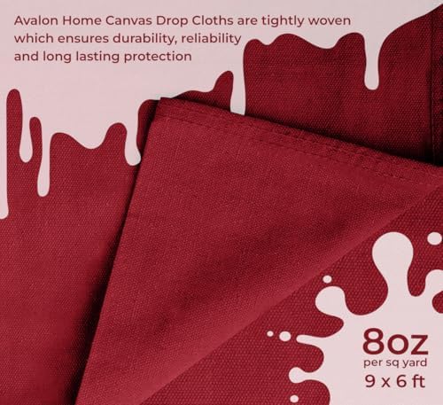 Canvas Drop Cloth for Painting 9x12 feet Pack of 1-8oz Painters Drop Cloths for - Image 6