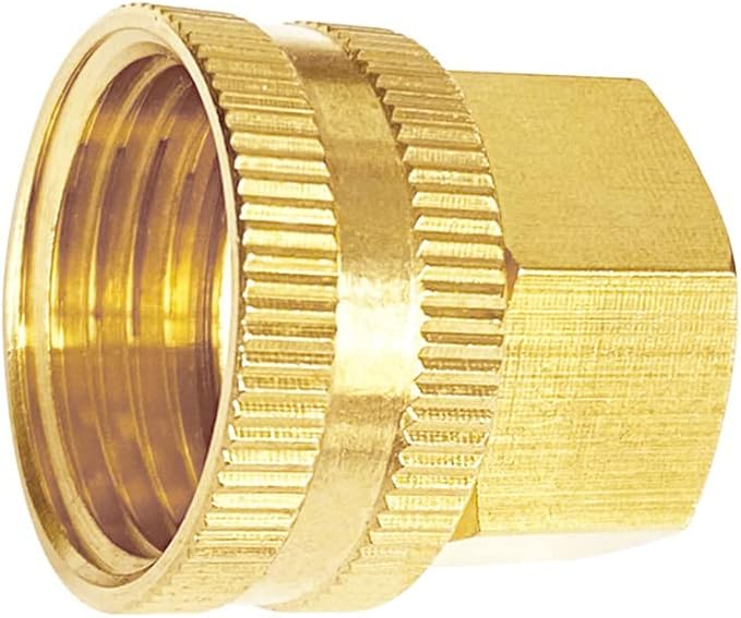 Joywayus 2PCS Brass Swivel Pipe Fitting 3/4" GHT x 1/2" NPT Double Female | - Image 6