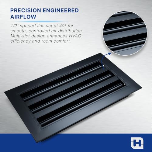 Fits 10x4 Duct Opening, Modern AC Vent Cover, Linear Slot Diffuser - Image 5