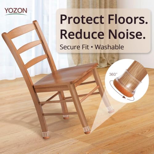 YOZON Chair Leg Floor Protectors Felt Furniture Pads Silicone Caps - Image 2