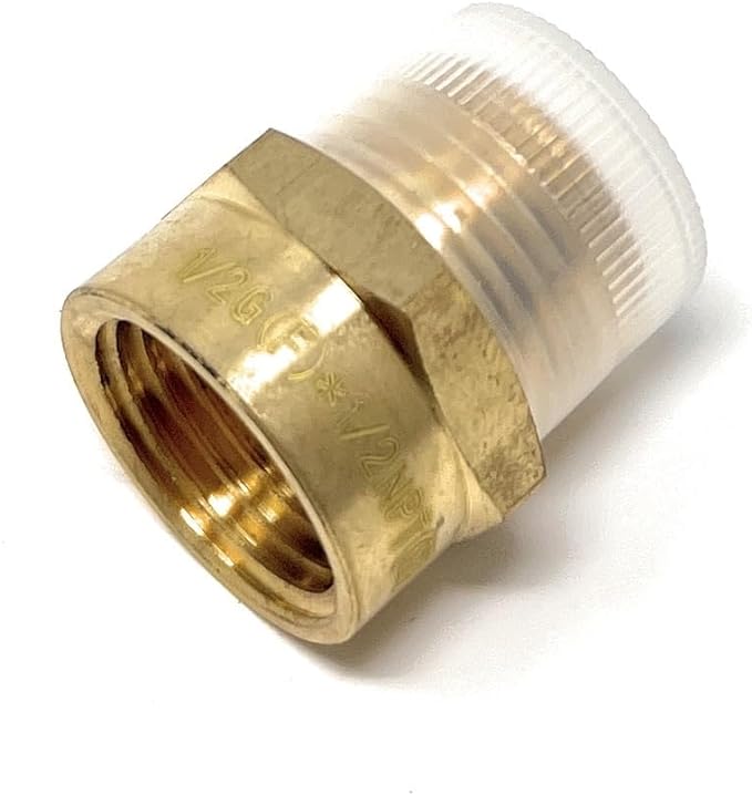 Cascada Lead-Free 1/2" G Thread Female to NPT Male Adapter | Brass Pipe Fitting - Image 6