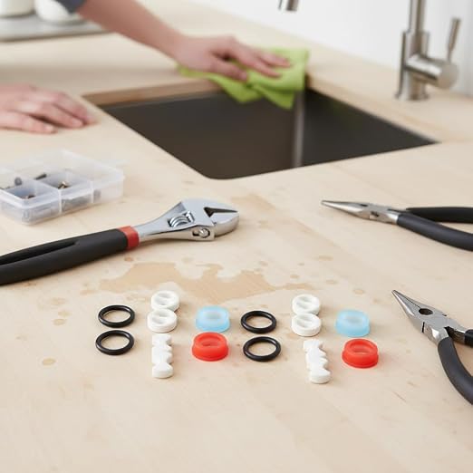 16-Piece Faucet Repair Kit | Ceramic Disc Cartridges & Silicone Washers - Image 3
