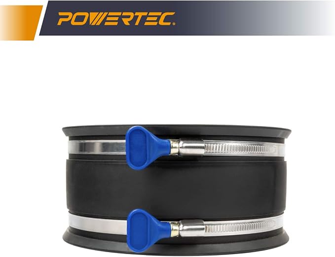 POWERTEC 70281-P2V 6 Inch Dust Control Flex Cuff w/Adjustable Key Hose Clamps - Image 4