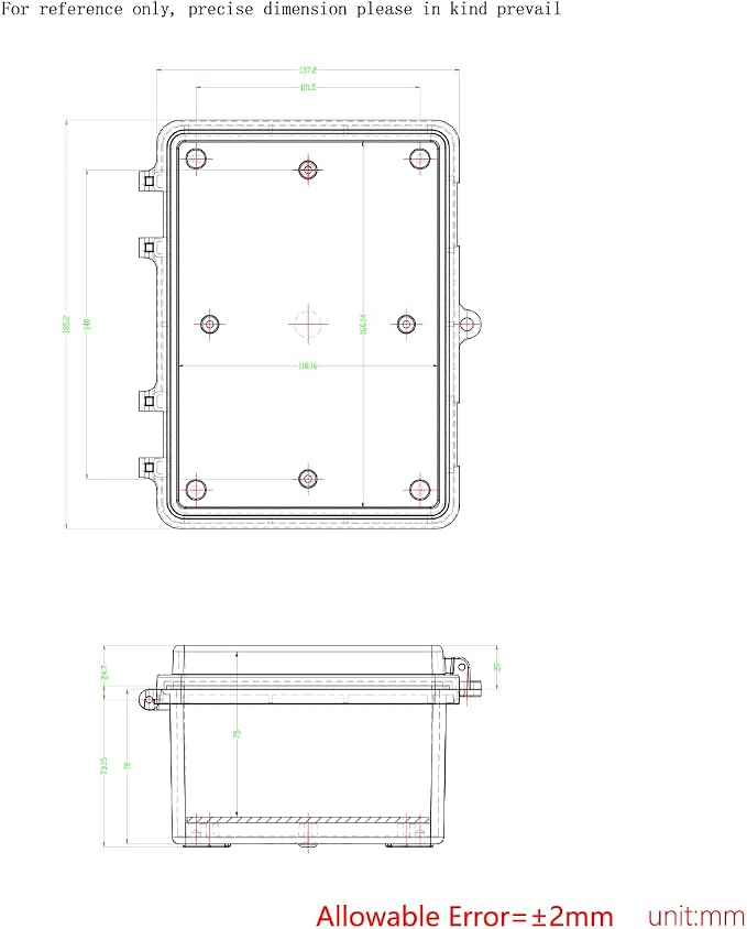 Junction Box, Hinged Grey Cover IP67 Waterproof ABS Project Box - Image 6