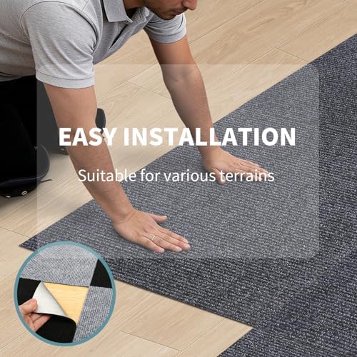 24 * 24in Peel and Stick Carpet Tiles, Self Adhesive Floor Squares - Image 7
