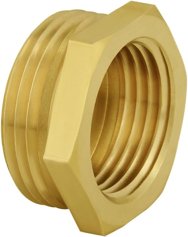 Joywayus 2Pcs Garden Hose Hex Bushing Reducer 3/4" GHT Female x 1" NPT Male | - Image 5