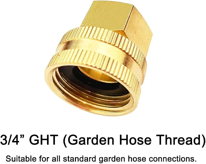 Joywayus 2PCS Brass Swivel Pipe Fitting 3/4" GHT x 1/2" NPT Double Female | - Image 3