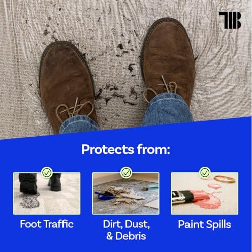 TapeManBlue Carpet Protection Film, 24 inch x 500 Foot roll, Self Adhesive - Image 3