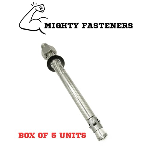 Mighty Fasteners Wedge Anchors – Heavy-Duty 304 Stainless Steel Expansion Bolts - Image 3