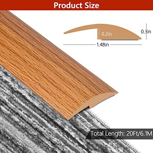 20Ft Floor Transition Strip Self Adhesive Carpet to Tile Floor Edging Trim PVC - Image 2