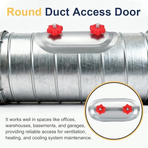 PATIKIL 2Pcs 5" Round Duct Access Door, Duct Maintenance Access Door Galvanized - Image 6