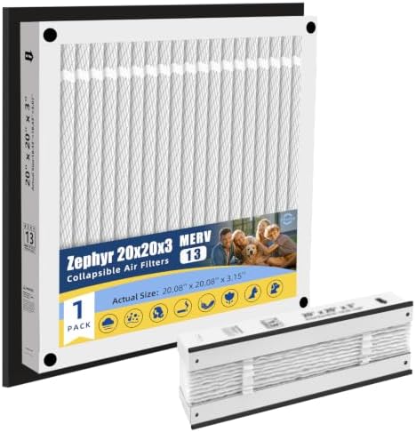 20x20x3 Air Filter Replacement For Zephyr 20x20x3 VGF Series, Foldable 1PACK by Filvita