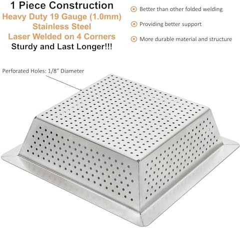 Leyso Stainless Steel Floor Sink Top Hang Basket Strainer Sink Drain Cover 10" - Image 3
