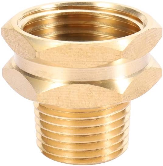Brass Garden Hose Adapter, 3/4' GHT Female x 1/2' NPT Male Connector - Image 4