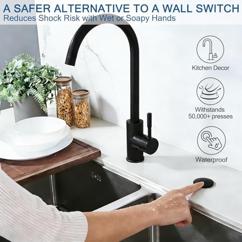 BESTILL Sink Top Garbage Disposal Air Switch Button - Image 6