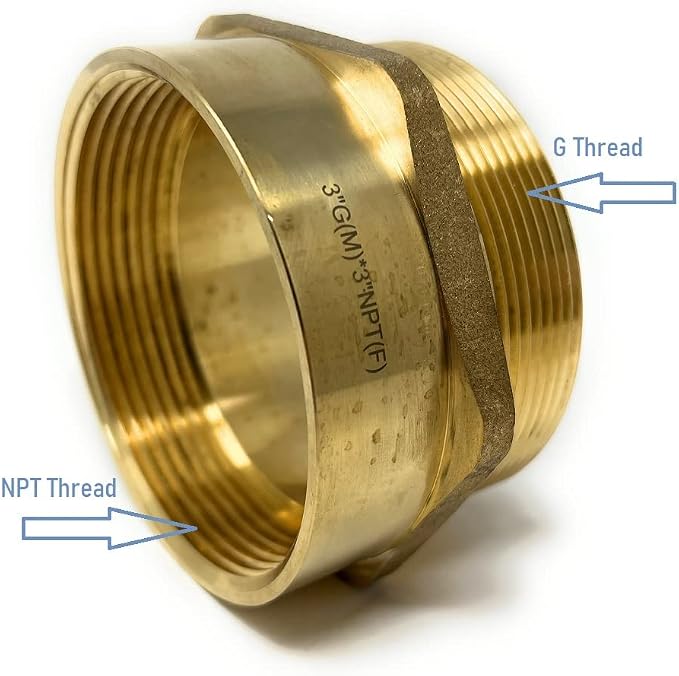 Cascada Lead-Free Brass Adapter, G Thread British BSPP Male to NPT Female) - Image 3