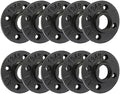 3/4" Heavy Duty Black Floor Flange, Home TZH 10 Pack Malleable iron Pipe Flange by HomeTZH