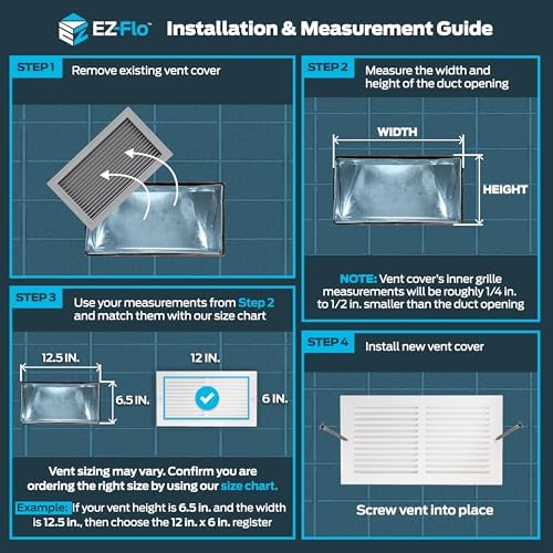 EZ-FLO 12 x 6 Inch Return Air Vent Cover - Image 3