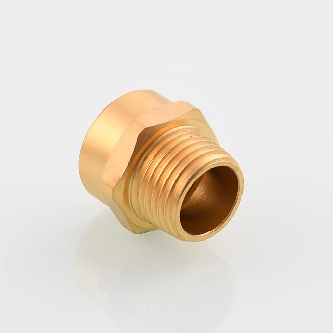2 Pcs BSP to NPT Adapter Brass G1/2 Female Thread to 1/2 NPT Male Thread - Image 8