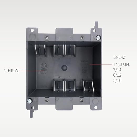 Old WorkElectrical Outlet Box, 26 Cubic Inch Plastic Junction Box - Image 2
