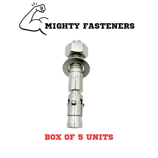 Mighty Fasteners Wedge Anchors – Heavy-Duty 304 Stainless Steel Expansion Bolts - Image 3
