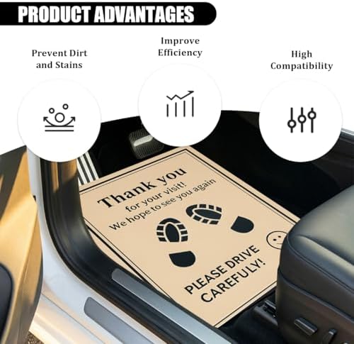 50PCS 16 x 20 Car Paper Floor Mat, Disposable Kraft Paper Vehicle Floor Foot - Image 4