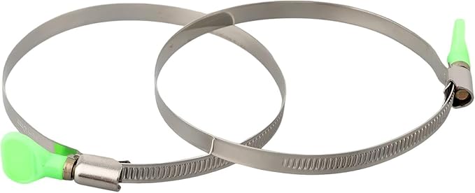 3 Inch Stainless Steel Hose Clamps 4-Pack Adjustable Duct Clamps | 12mm - Image 5