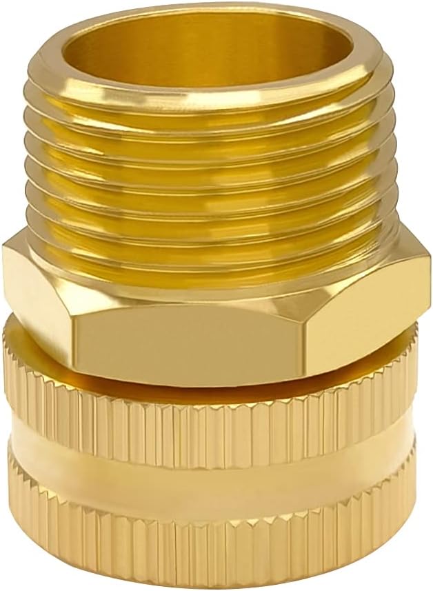 Hooshing 3PCS Garden Hose Adapter 3/4" GHT Male to Female Hose Connector | - Image 4