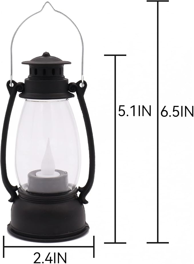 Mini Lanterns for Vintage Western Christmas Decor, Lightweight Portable Small - Image 2