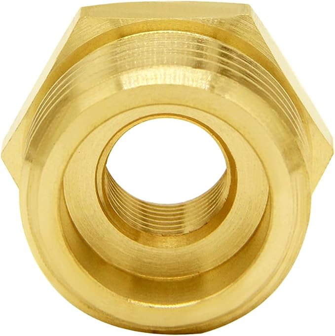 Joywayus Garden Hose Hex Bushing Reducer 1/4" NPT Female x 3/4" GHT Male | Cast - Image 4