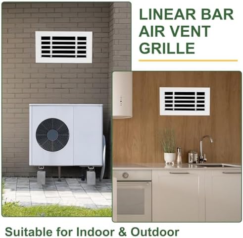 PATIKIL 12x8 Inch Linear Bar Air Vent Grille, Sidewall HVAC Air Supply and - Image 6