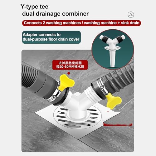 Drain Hose Fitting Tee Washing Machine Drain Hose Tee Extension Fitting - Image 4