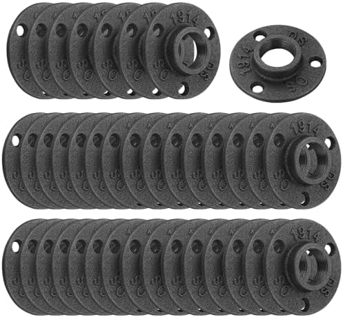 3/4" Floor Flange, 40 Pack MalleableIron Threaded Pipe Flange by HomeTZH