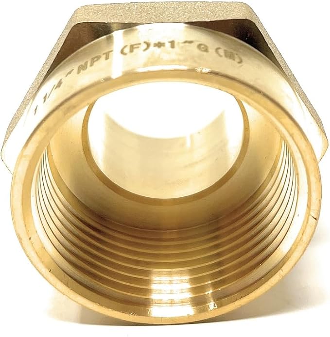 Cascada Lead-Free 1" G Thread Male to 1 1/4" NPT Female Adapter | G Thread Male - Image 7