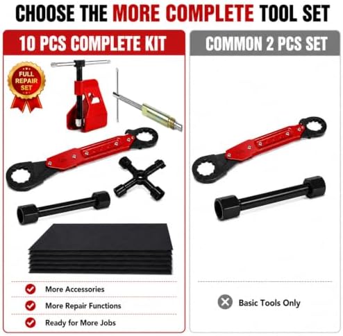 10 Pcs Angle Stop Wrench Kit Plumbing Tool - Image 4