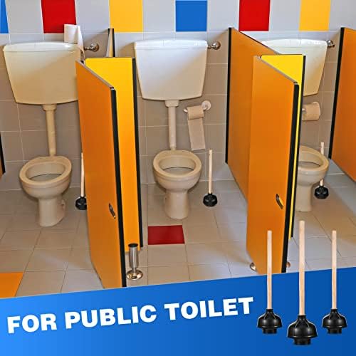 Tanlade 10 Pcs Heavy Duty Wood Handle Toilet Plungers Bulk - Image 6