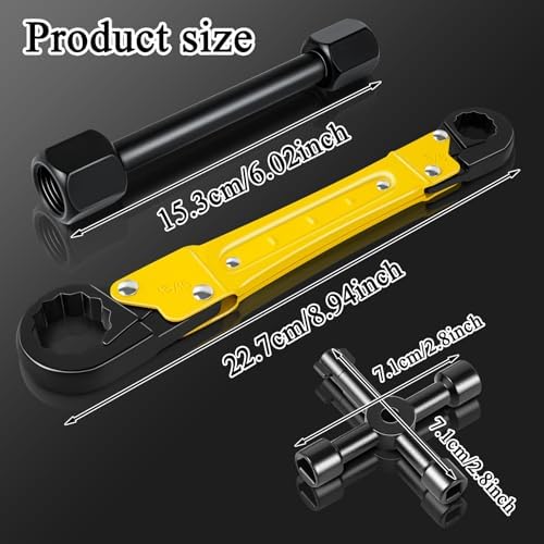 Ponpon Angle Stop Wrench Kit, Plumbing Tools, Angle-on Plumber Wrench - Image 2