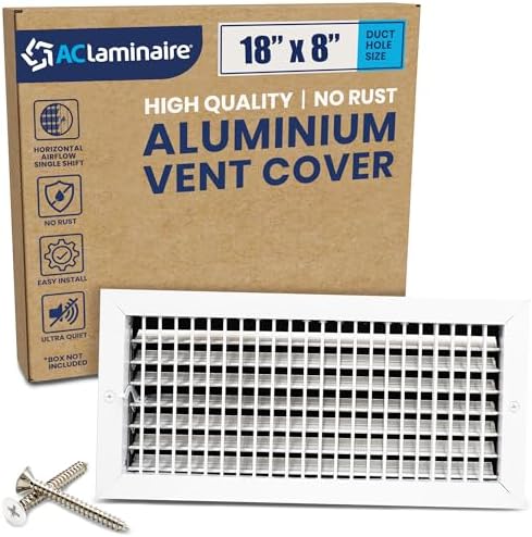 18" x 8" Duct Hole Adjustable Vent Cover by ACLAMINAIRE