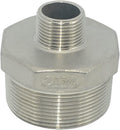 2" x 3/4" Male Threaded Reducing Nipple Fitting/Adapter, Stainless Steel SS304 by Megairon