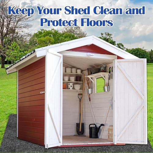 Ogrmar 6x8.2 FT Outdoor Storage Shed Mat Waterproof Tent Floor Mat Gray - Image 6